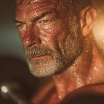 Мъж в тренировка